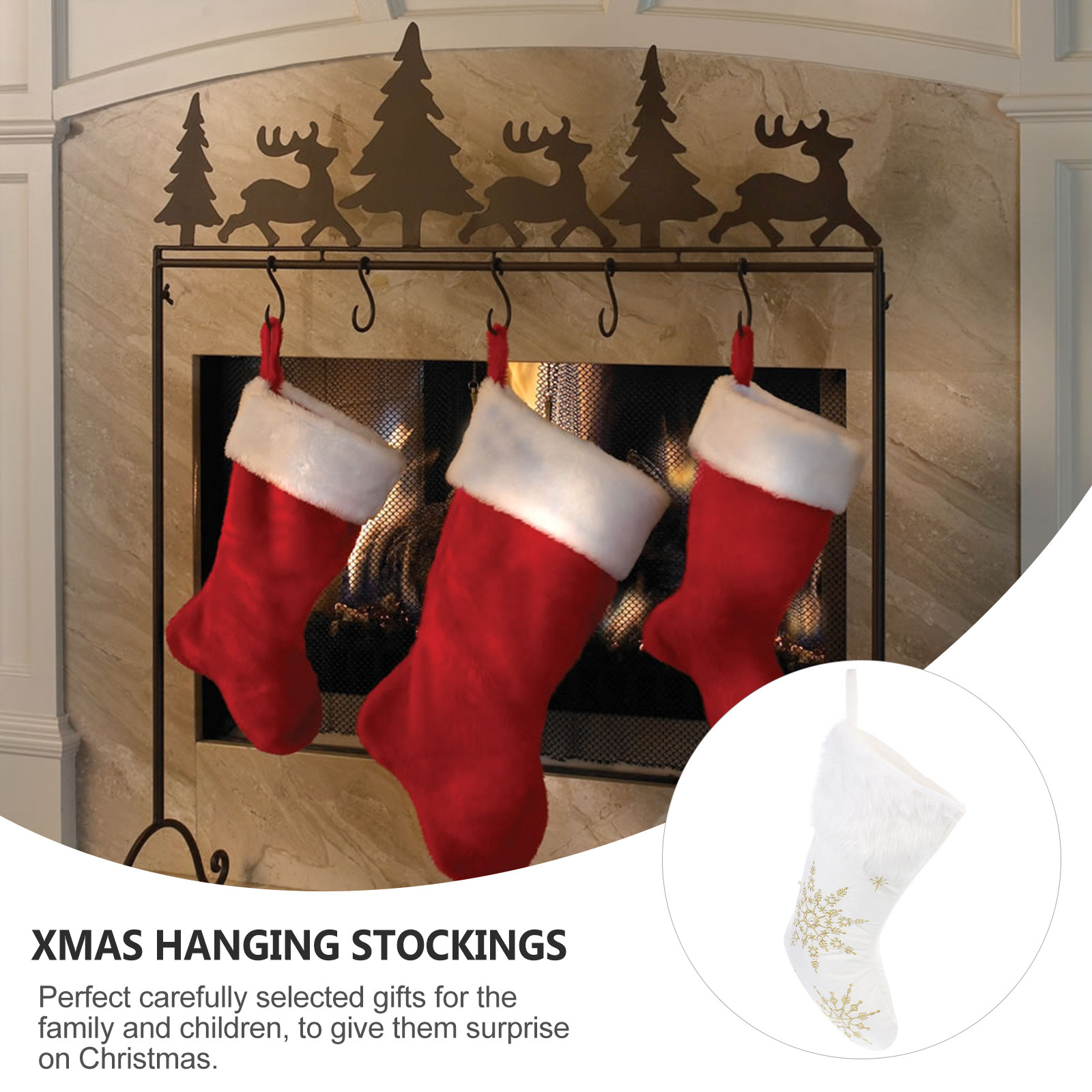 Christmas Stocking Hanging - 1Pcs Xmas Sock Decor Hanging Pendant