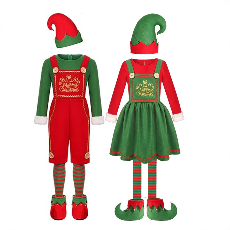 Elf Costume Christmas - Funny Adult Santa Claus Cosplay Costume