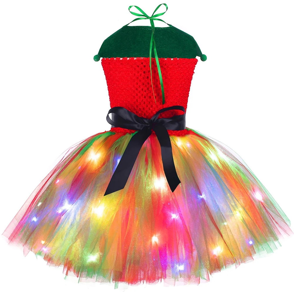 Christmas Tutu Dress Red Green - Elf Costume Christmas 评论和价格
