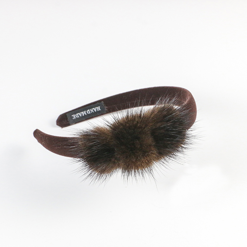 Real Mink Cosmetic Headbands W - Ribbon Bow Gift 评论和价格