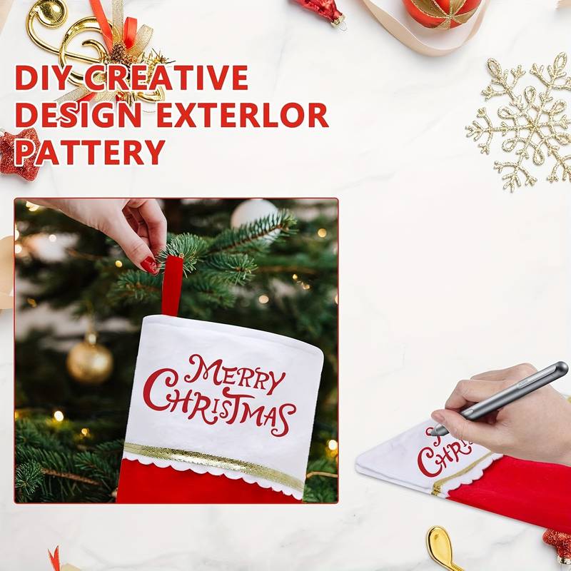 1/3/6pcs Christmas Stockings,  - Christmas Stocking Hanging 评论和价格