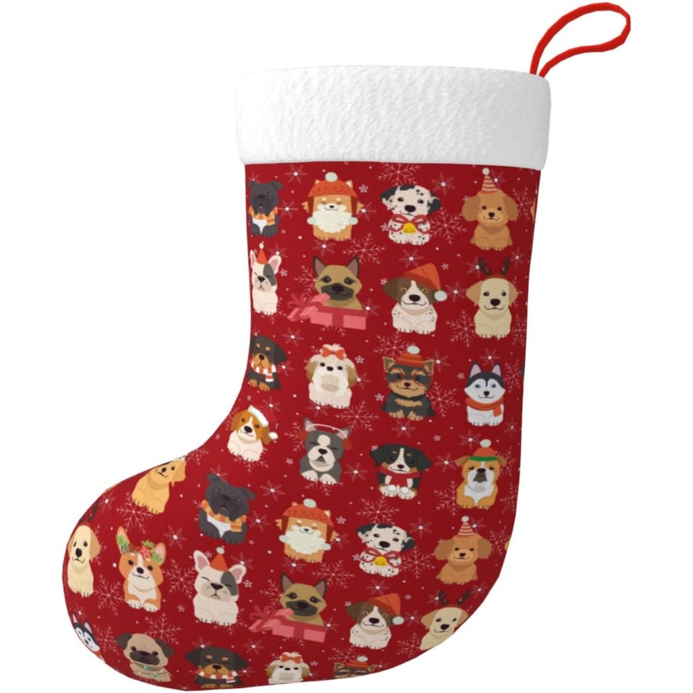 Cute Christmas Dogs Christmas  - Christmas Stocking Hanging 评论和价格
