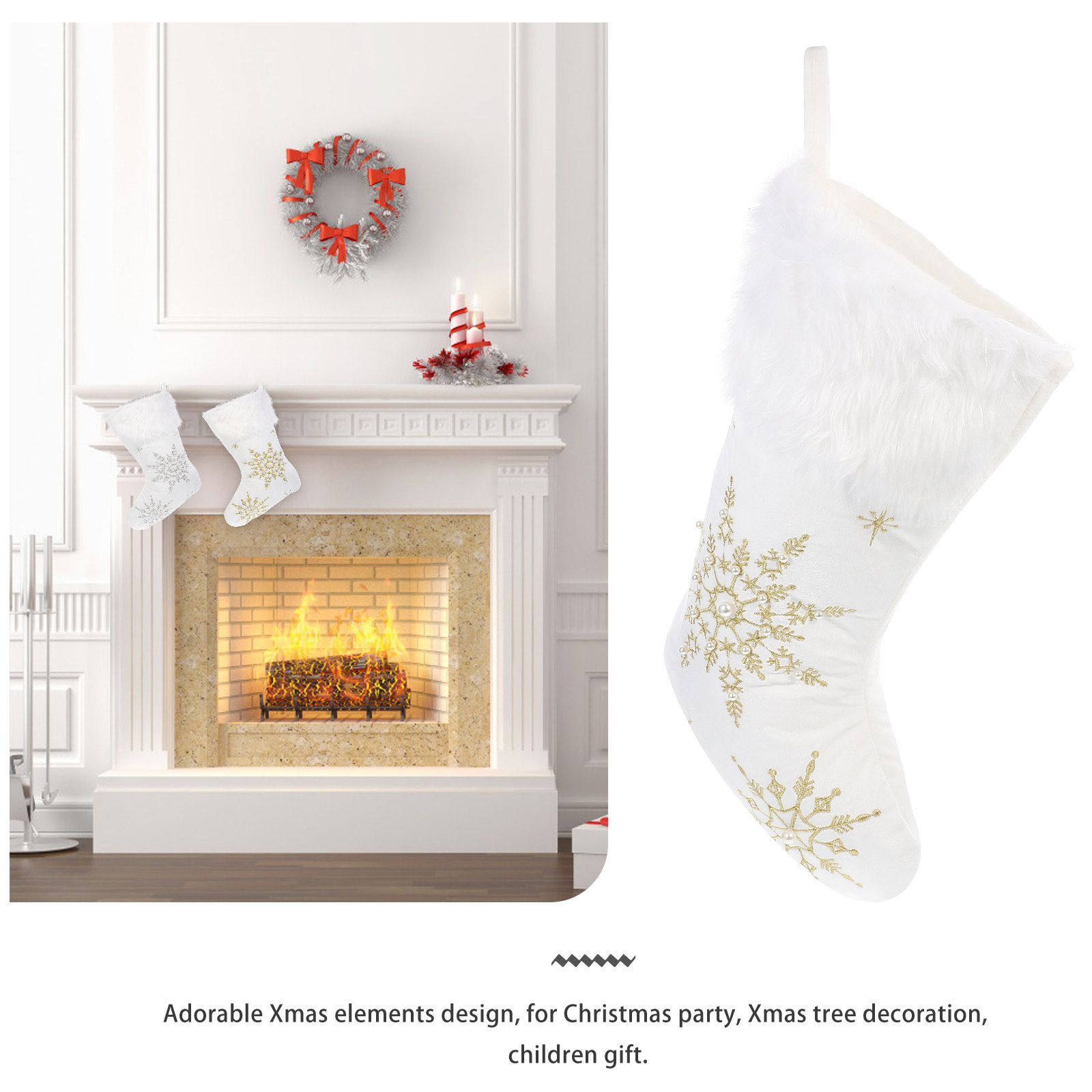 1Pcs Xmas Sock Decor Hanging P - Christmas Stocking Hanging 评论和价格