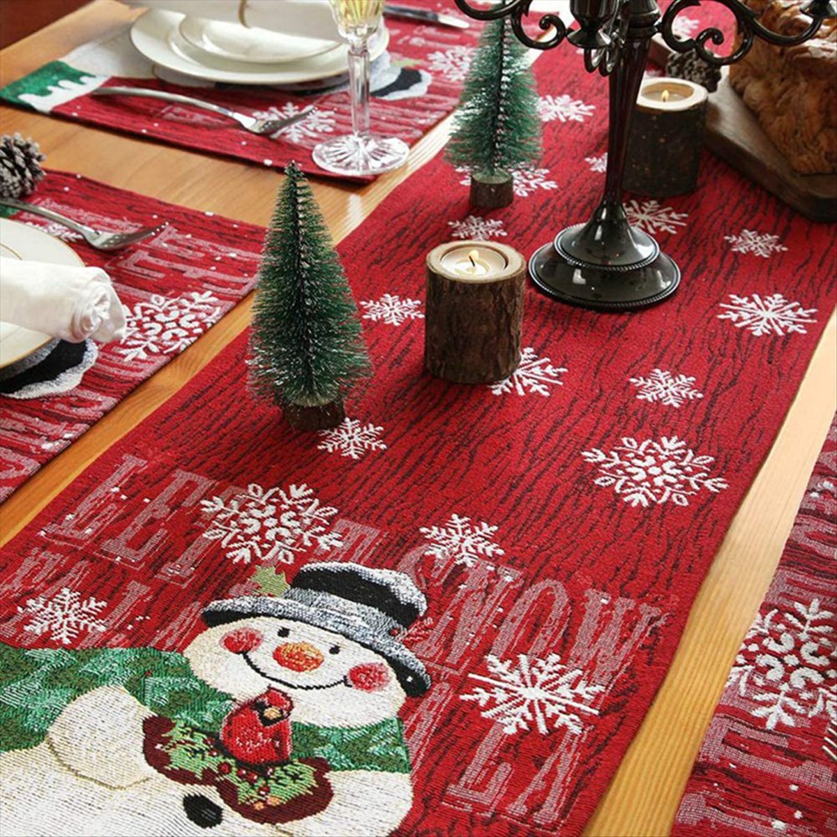 ABDD HOT  Christmas Table Runn - Christmas Table Runner 评论和价格