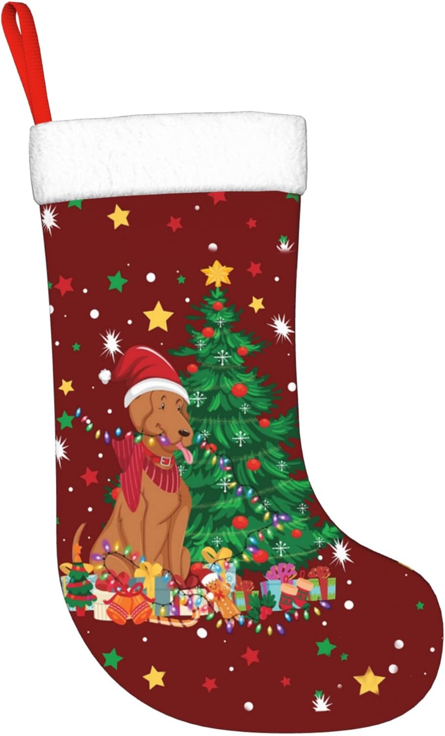 Christmas Dog Light Design 17. - Christmas Stocking Hanging 评论和价格