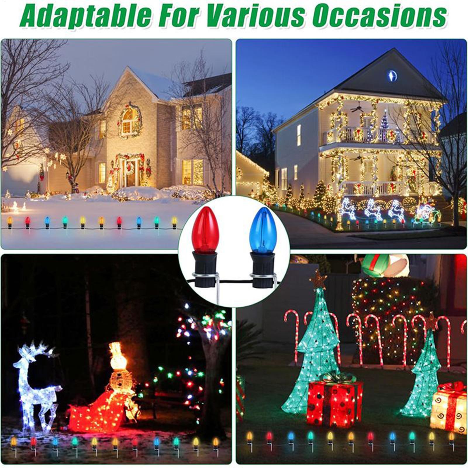 Christmas Light Stakes 12-Inch - Christmas Lights Outdoor 评论和价格