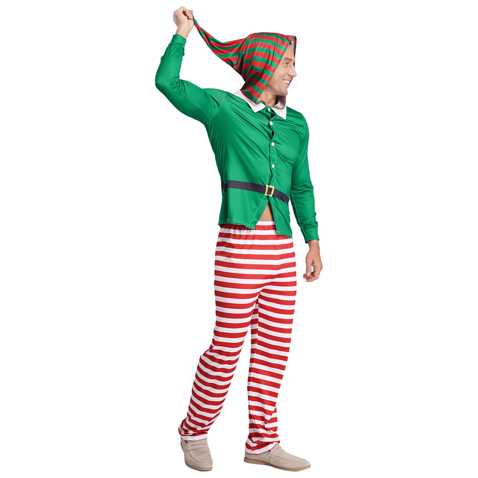 Men Christmas Elf Cosplay Cost - Elf Costume Christmas 评论和价格